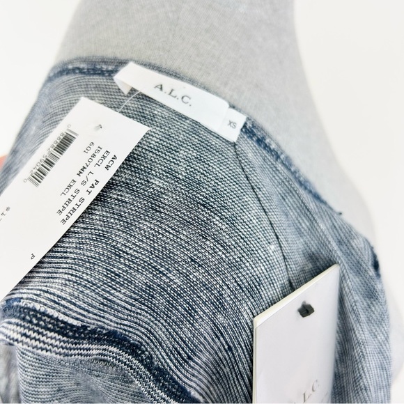 A.L.C. Gray Open Back Long Sleeve Top - Picture 9 of 11